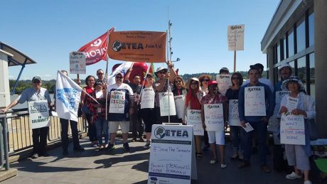 ETEA local 11 instructors and supporters in New Westminster