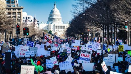 Rally in Washington DC against travel ban. Photo by Ted Eytan