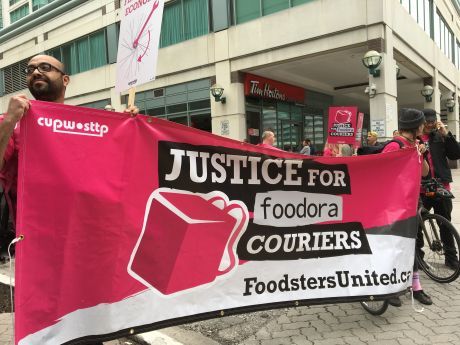 Foodora couriers march for justice
