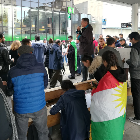 Svend Robinson addresses Vancouver rally to defend Rojava