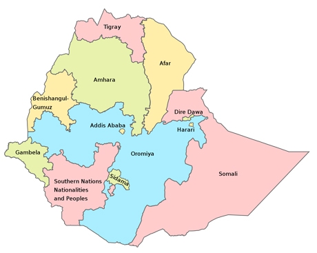 map ethiopia