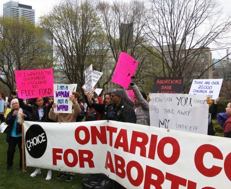 Rally for reproductive justice at Queen's Park May 2019