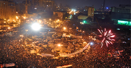 Tahrir Square, Cairo on February 11 2011